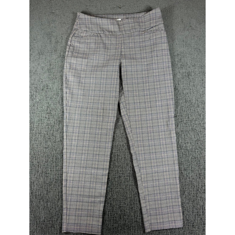 EST.‎ 1946 Contemporary Womens Grey Plaid Pull On Tapered Ankle Pants Size 8